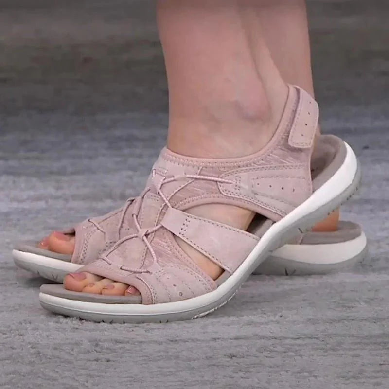Balbina - Komfortable Strand Sandaler med Åben Tå Rosa