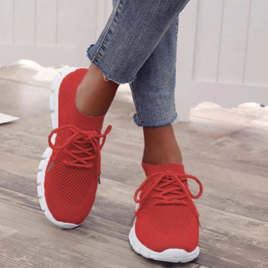 Coline - Ortopædiske Komfort Sneakers til Kvinder Rød