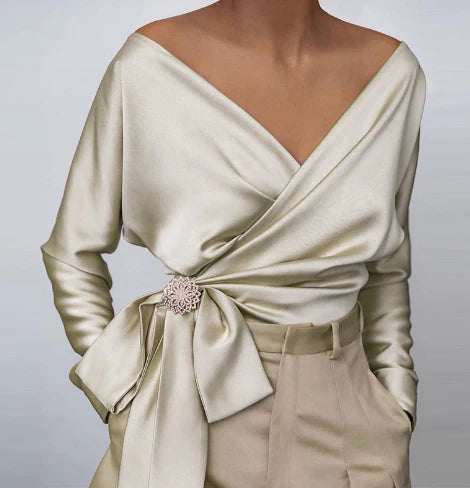 Emma - Elegant silkebluse til kvinder