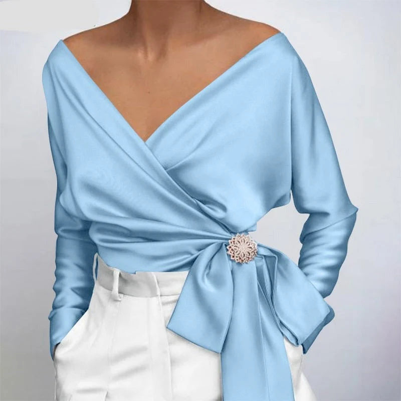Emma - Elegant silkebluse til kvinder