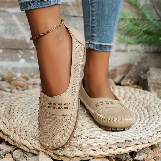 Alva - Ortopædiske Slip-on Sko til Kvinder Beige  