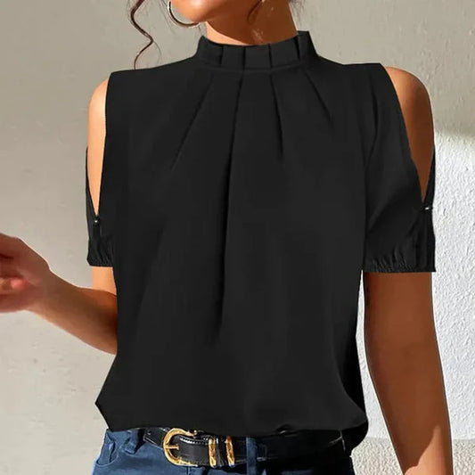 Catrine - Off-Shoulder Bluse til Kvinder Sort