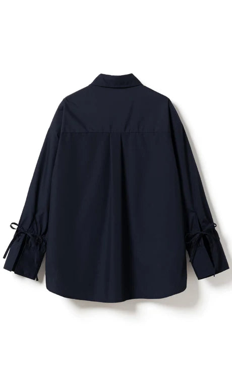 Flora - Noella Bluse Elegant Feminint Design Marineblå